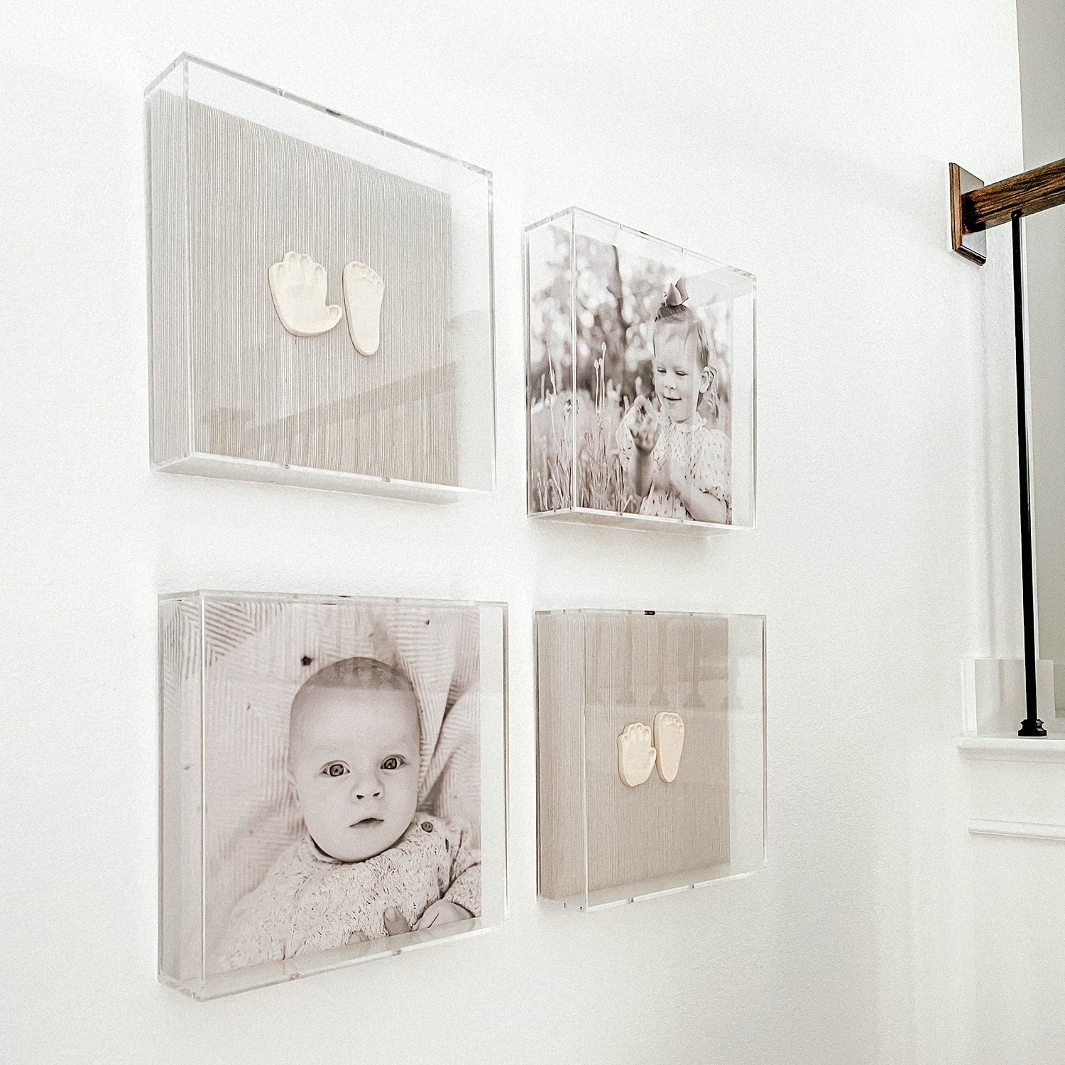 20" x 20" x 3" Modern UV-Grade Acrylic Shadowbox with Linen Canvas