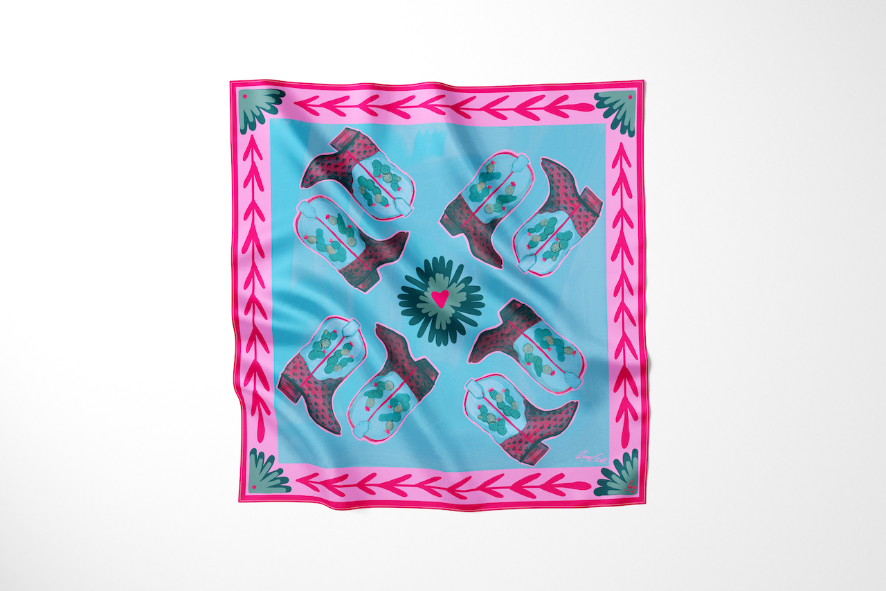 Prickly Pair — Medium Silk Scarf