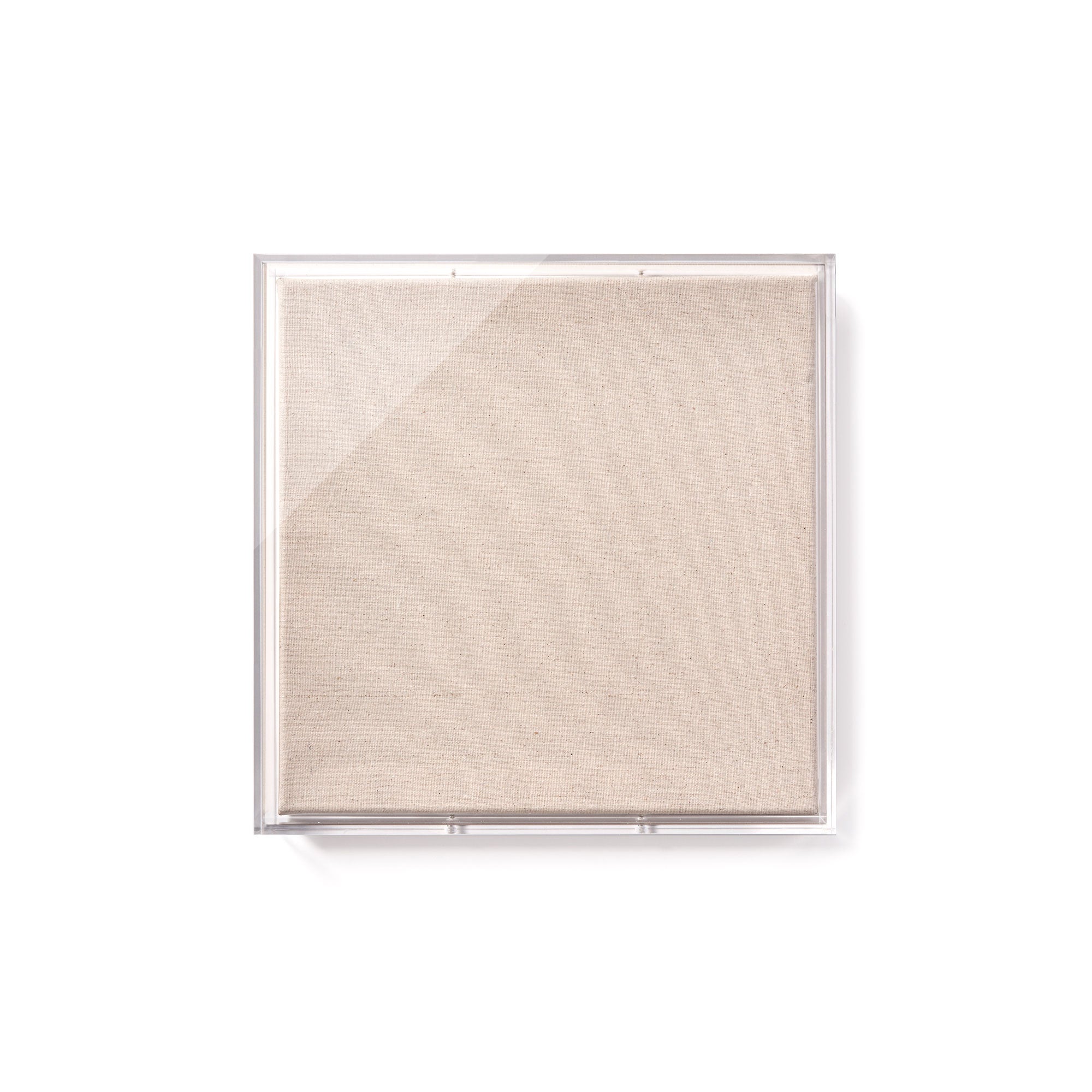 12" x 12" x 3" Modern UV-Grade Acrylic Shadowbox with Linen Canvas