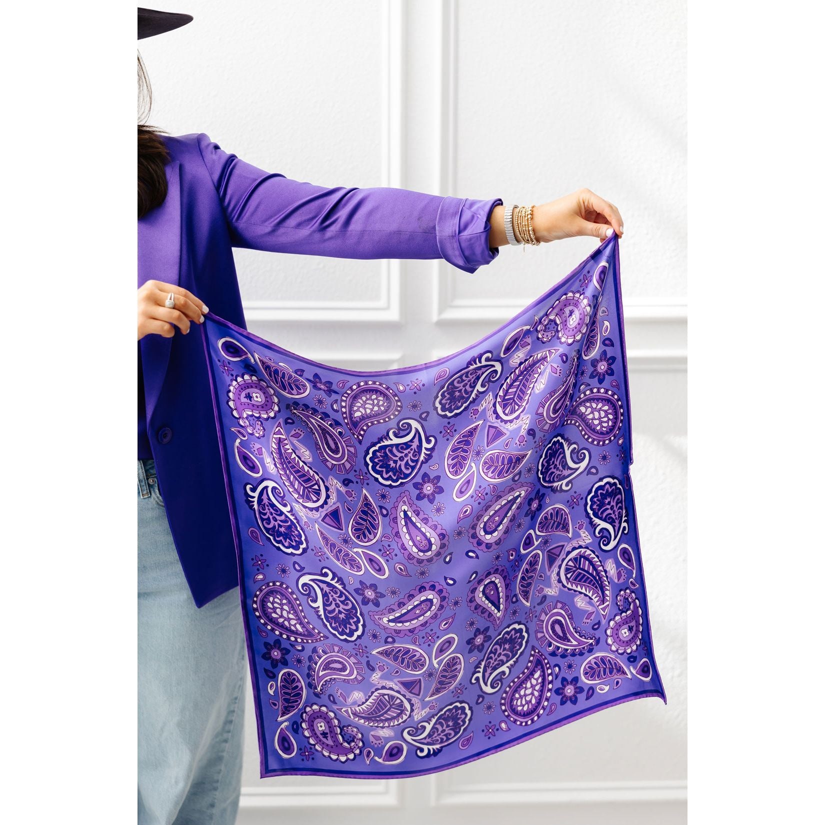 Purple Paisley Scarf