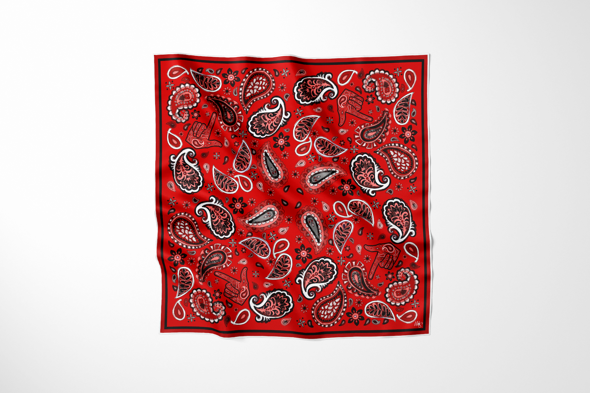 Black Scarlett Paisley Scarf