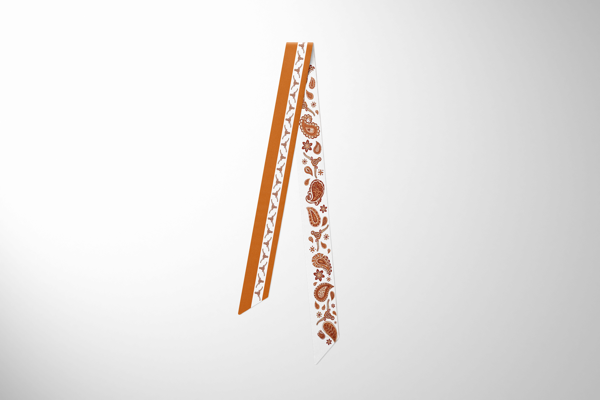 Burnt Orange Paisley Silky