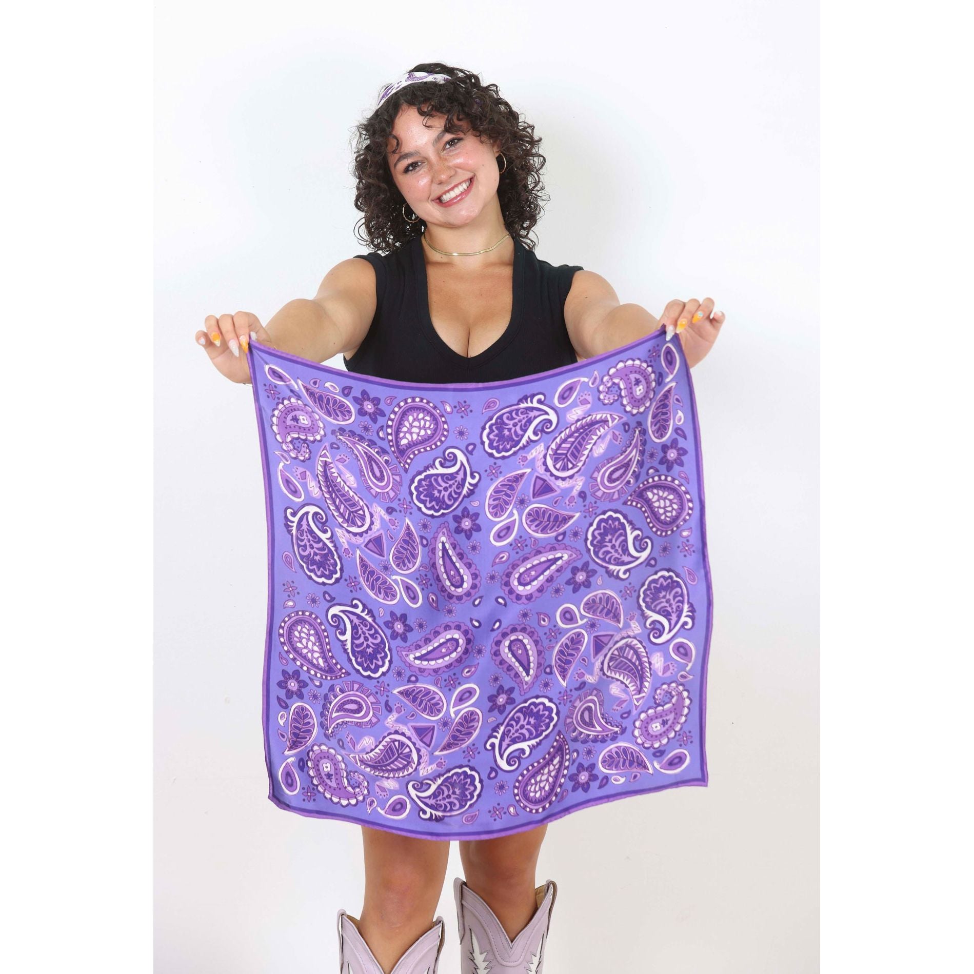 Purple Paisley Scarf