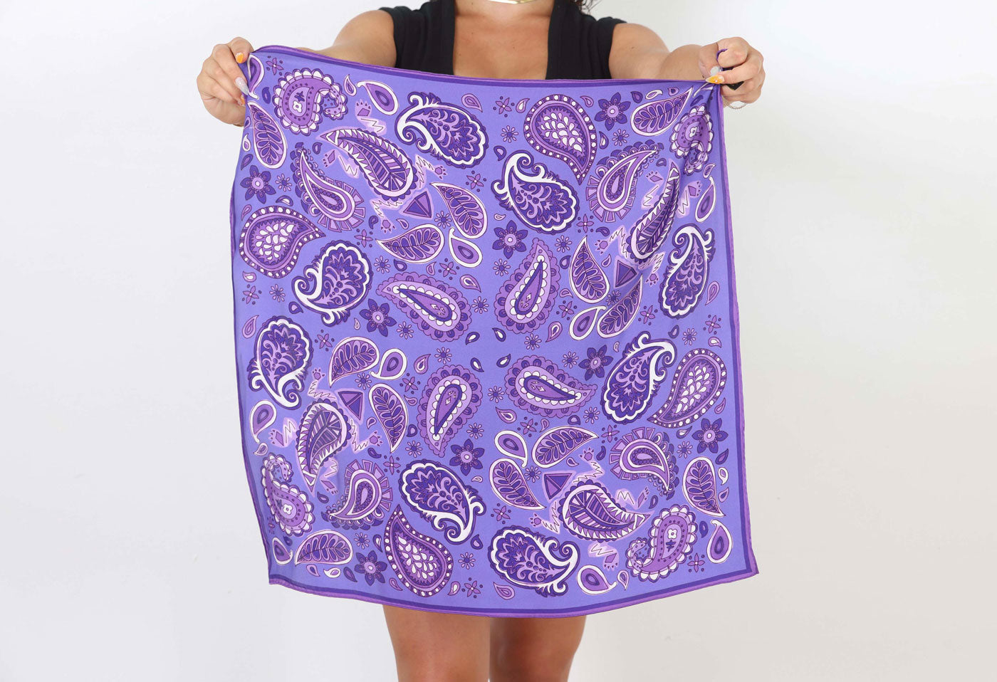 Purple Paisley Bougie Bandana