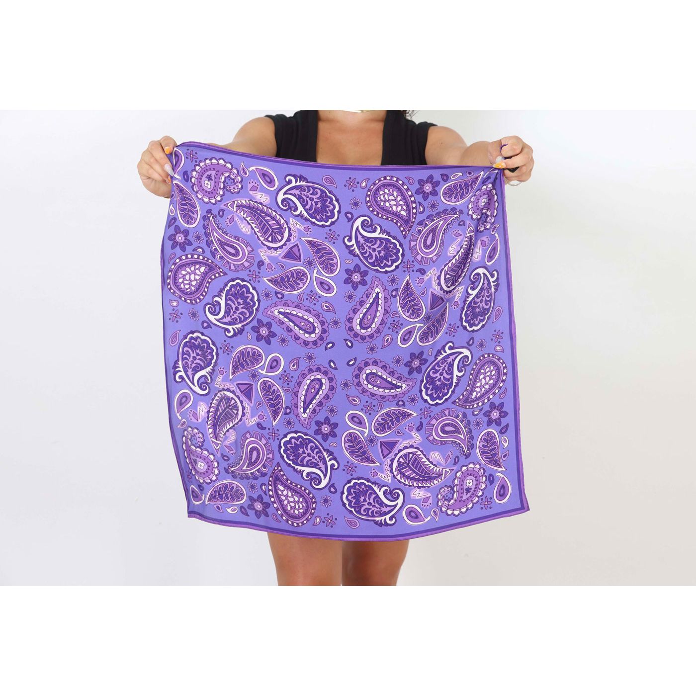 Purple Paisley Bougie Bandana