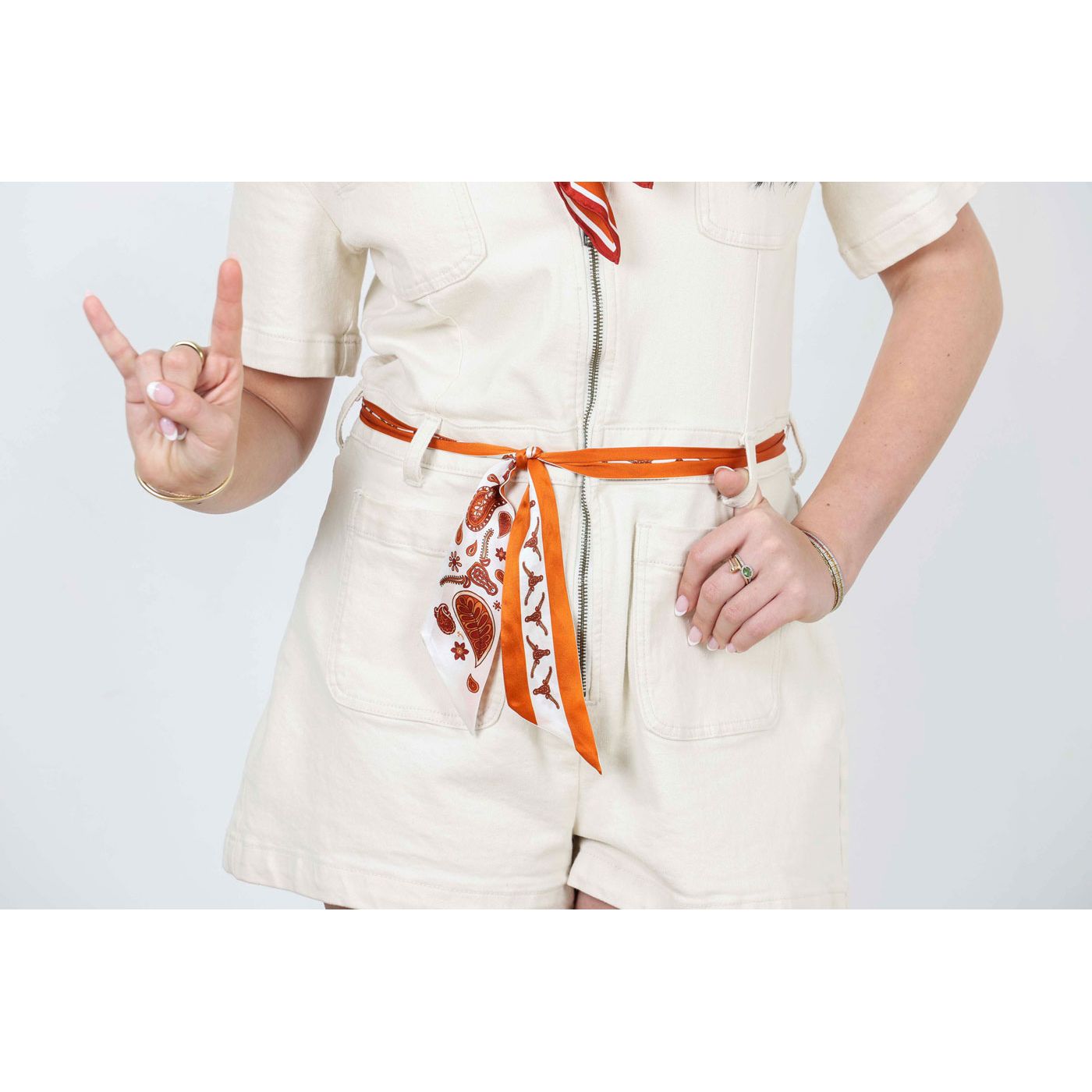 Burnt Orange Paisley Silky