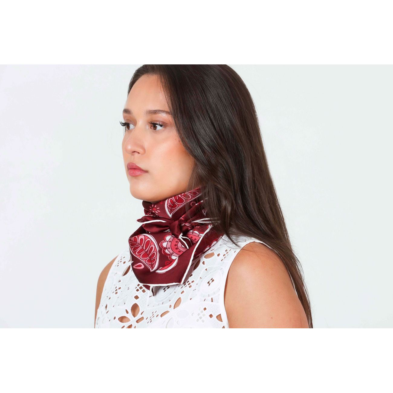 Maroon Paisley Scarf
