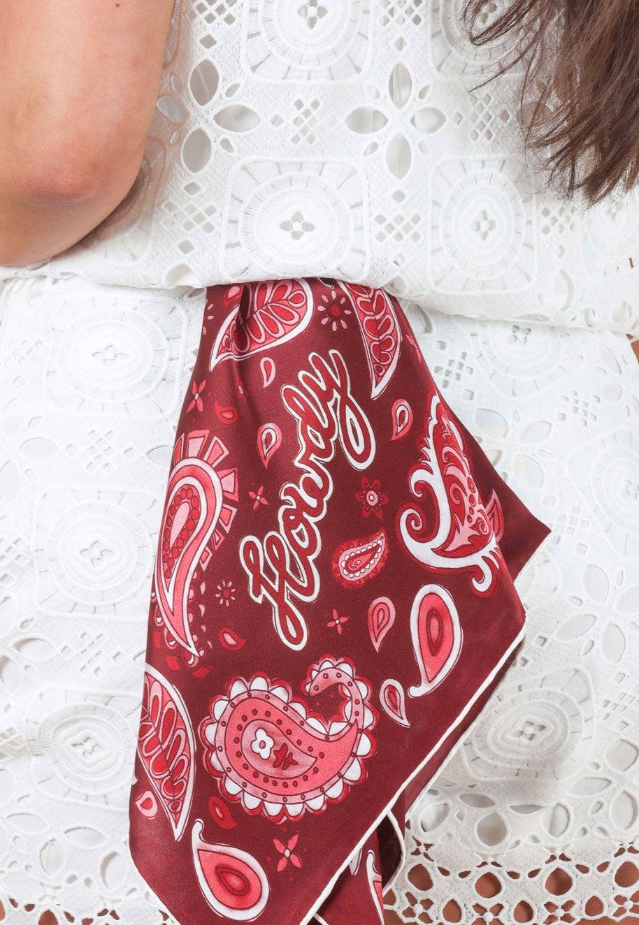 Maroon Paisley Scarf