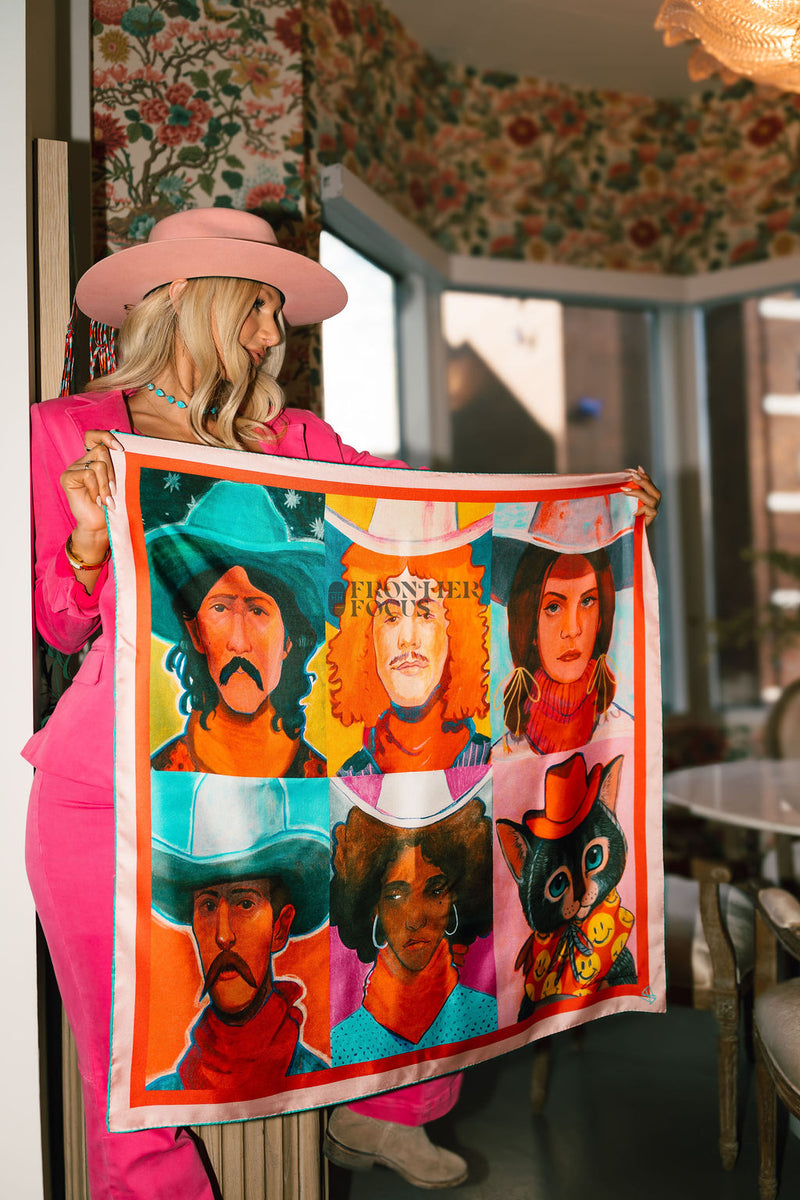 All the Cowboys — Large Silk Scarf