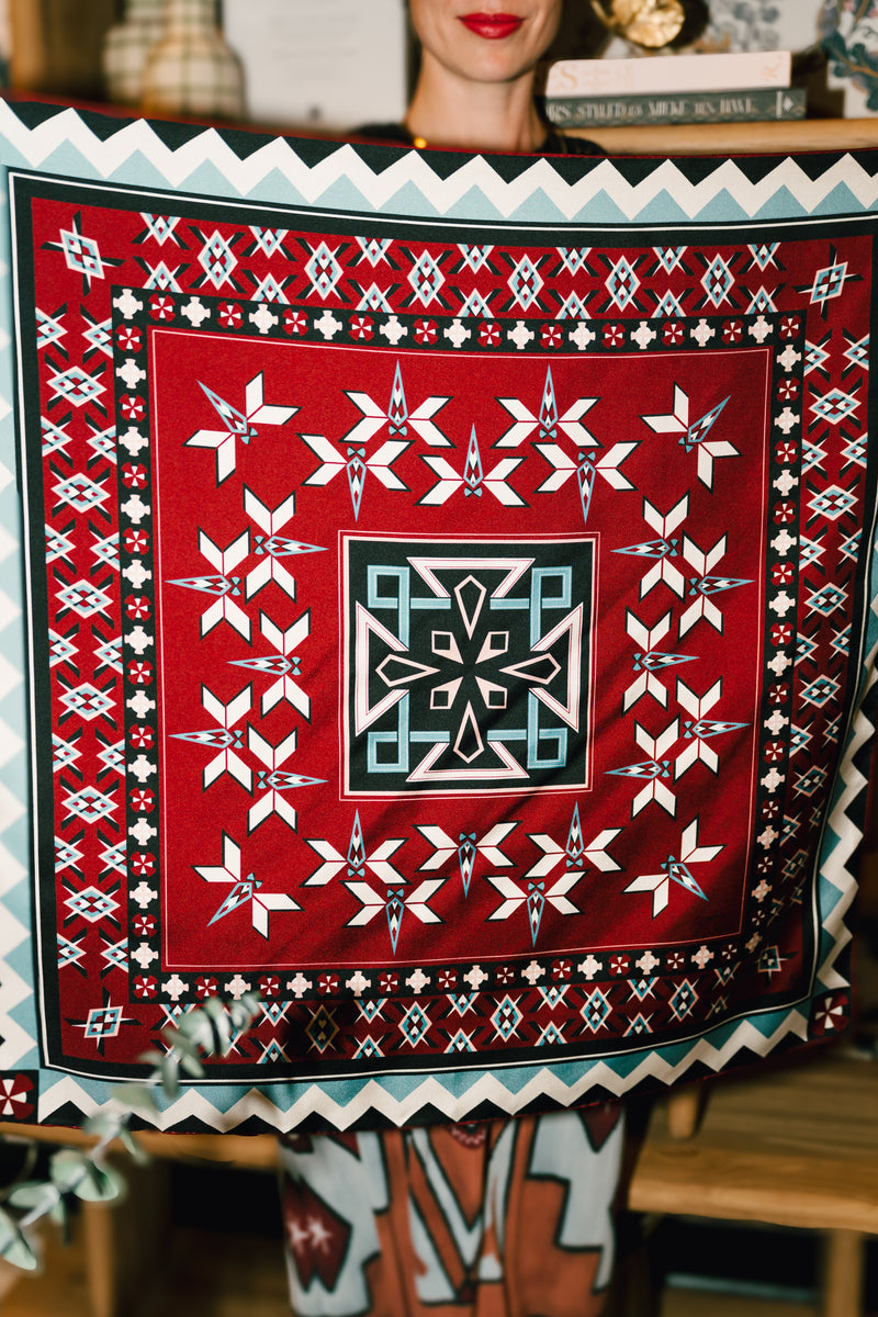 Mesa Noir — Medium Silk Scarf