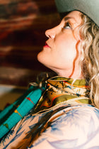 The Two-Step — Medium Silk Scarf (Neutral)