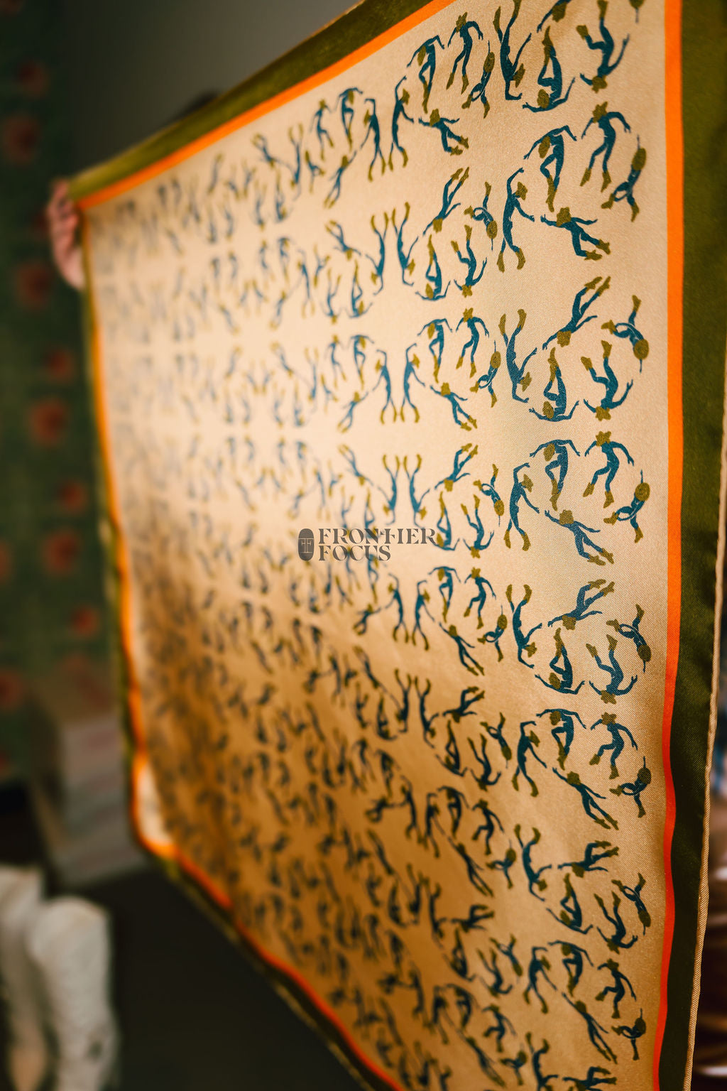 Texas Two-Step — Large Silk Scarf (Neutral)