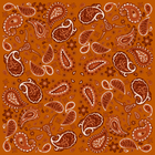 Burnt Orange Paisley Pocket Square