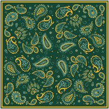 Green Bear Paw Paisley Scarf