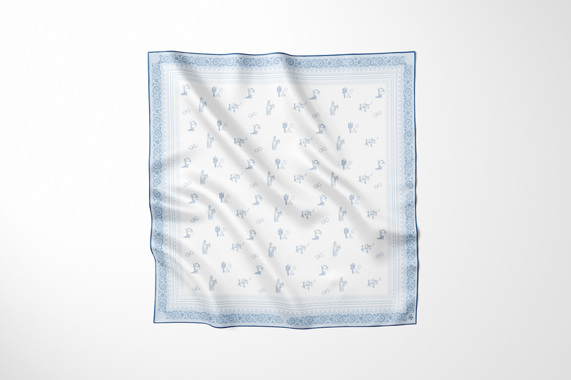 Blue Beau Scarf II — Medium Scarf