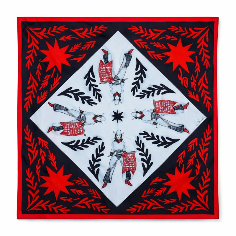 Caya’s Cowgirls Large Silk Scarf