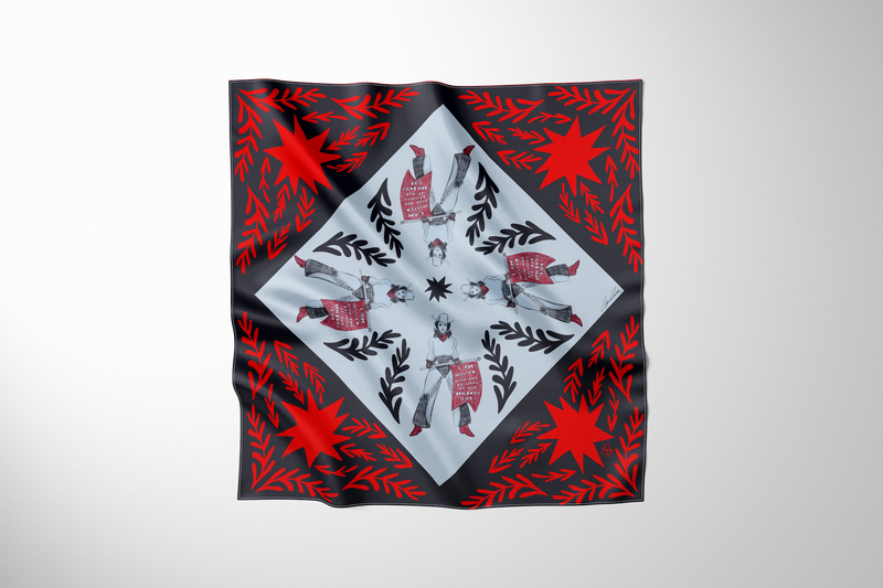 Caya's Cowgirls Medium Silk Scarf