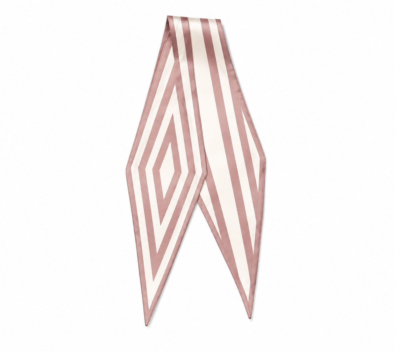 Mauve & Cream, Striped Diamond