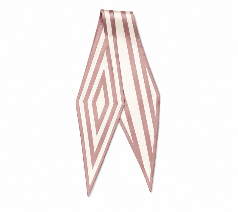 Mauve & Cream, Striped Diamond