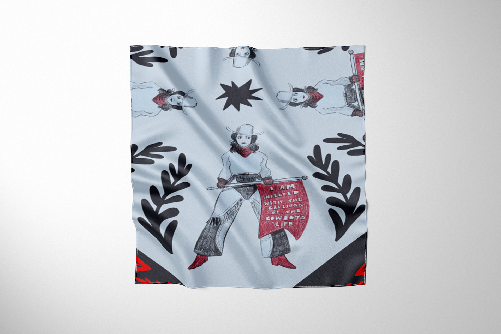 Caya’s Cowgirls Large Silk Scarf