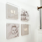 20" x 20" x 3" Modern UV-Grade Acrylic Shadowbox with Linen Canvas