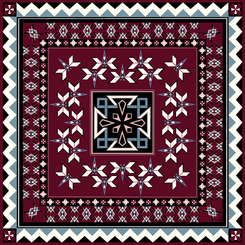 Mesa Noir — Medium Silk Scarf