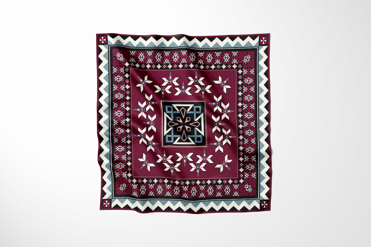 Mesa Noir — Large Silk Scarf