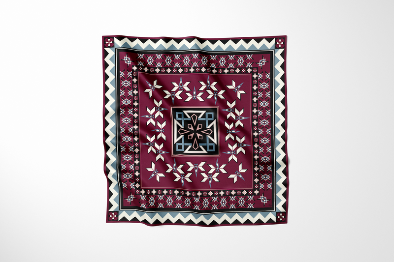 Mesa Noir — Large Silk Scarf