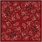 Crimson Cream Paisley Scarf