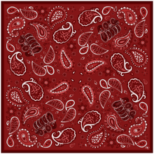 Crimson Cream Paisley Scarf