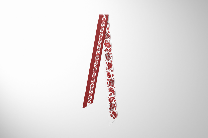 Crimson Cream Paisley Silky