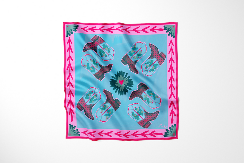 Prickly Pair — Medium Silk Scarf