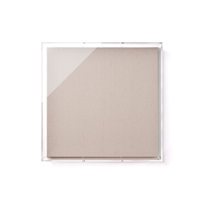 30" x 30" x 3" Modern UV-Grade Acrylic Shadowbox with Linen Canvas