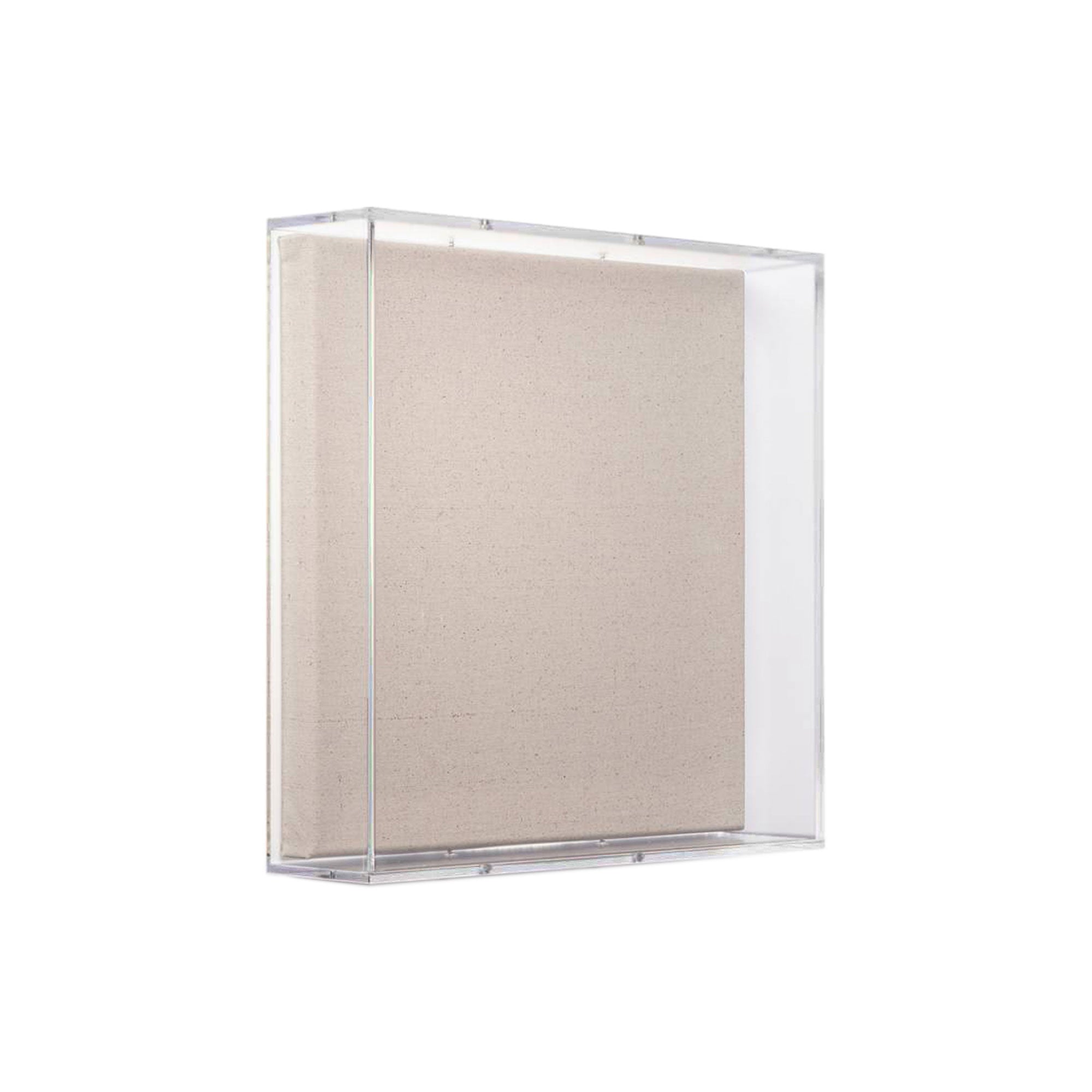30" x 30" x 3" Modern UV-Grade Acrylic Shadowbox with Linen Canvas
