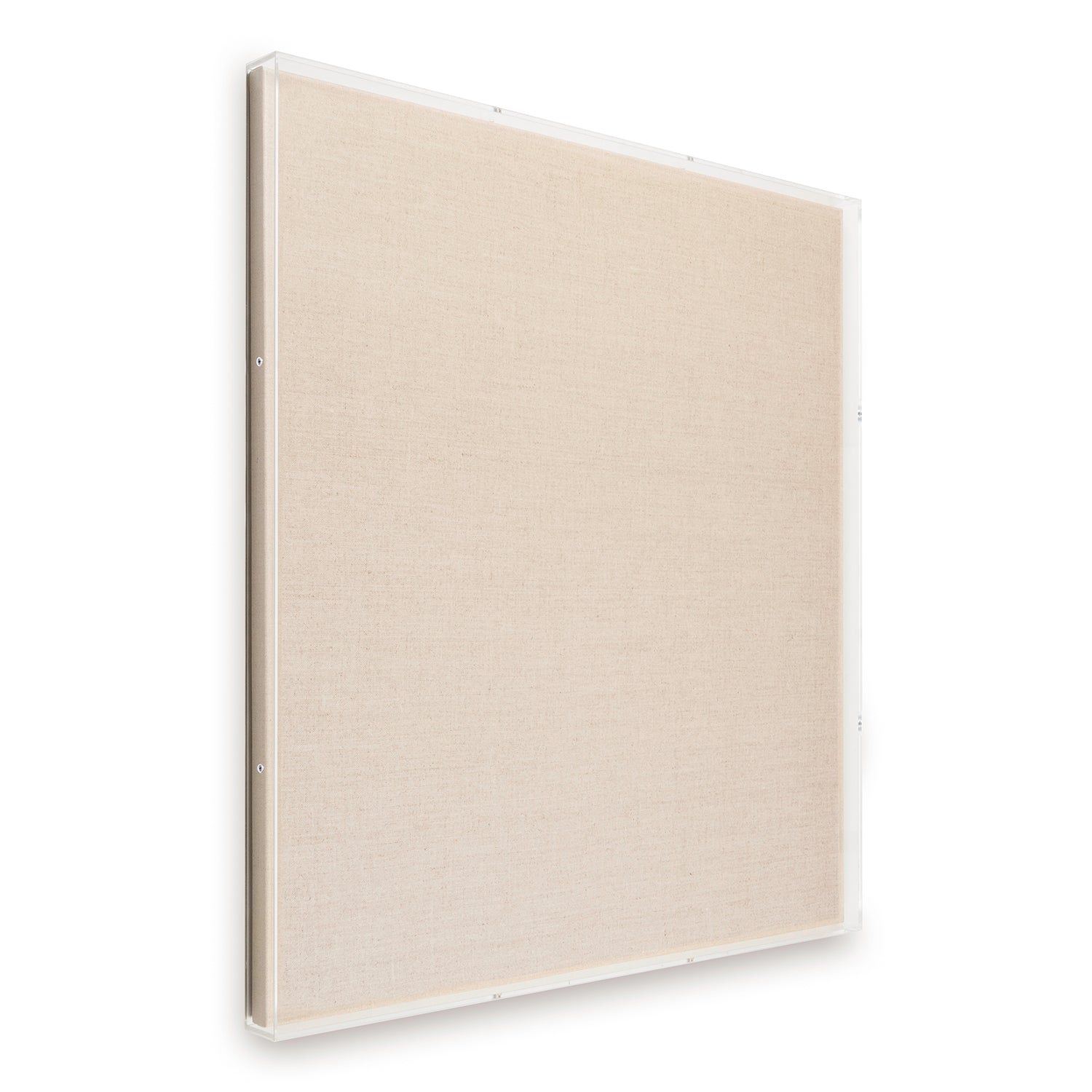 58" x 58" x 2" Modern UV-Grade Acrylic Shadowbox with Linen Canvas 2" Depth