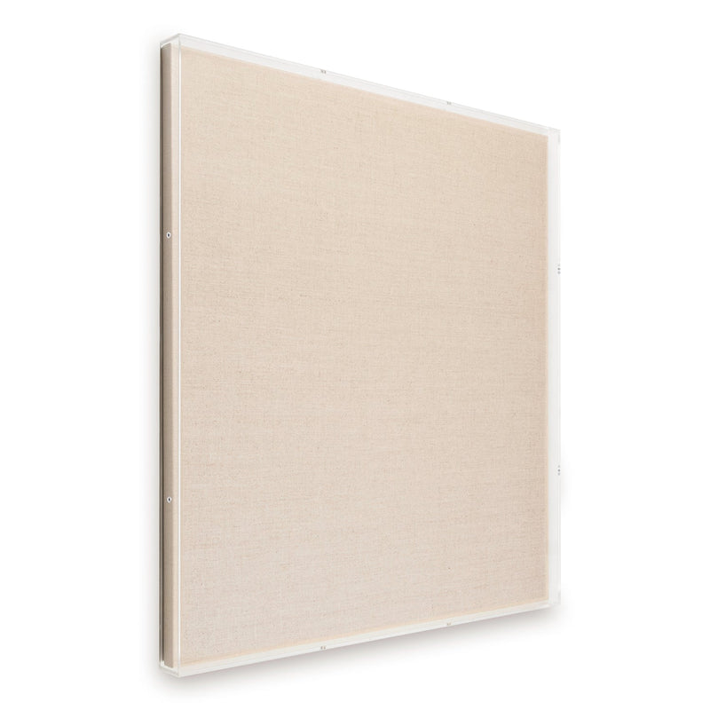58" x 58" x 2" Modern UV-Grade Acrylic Shadowbox with Linen Canvas 2" Depth