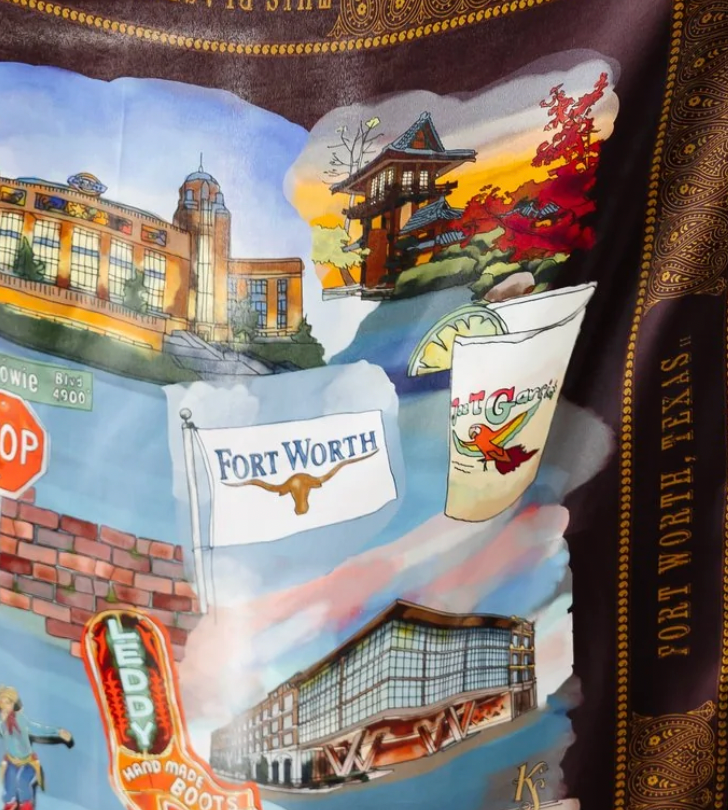 Fort Worth Sketch Scarf Edition IV