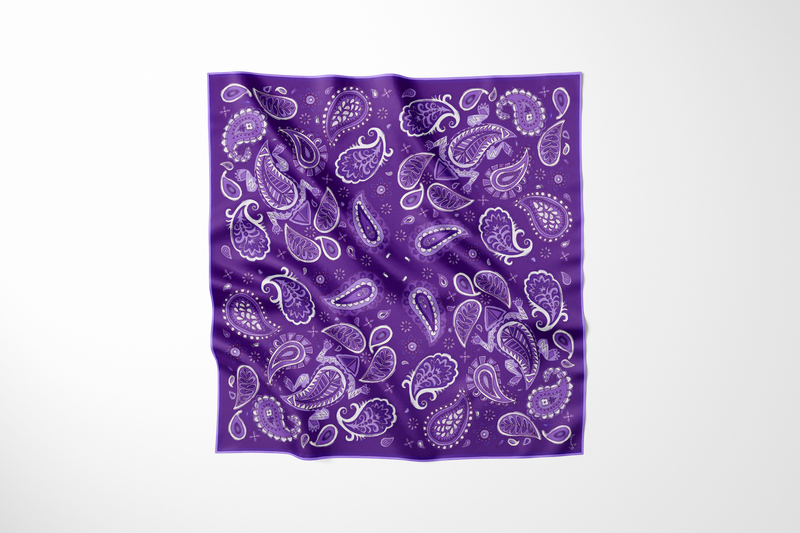 Purple Paisley Bougie Bandana