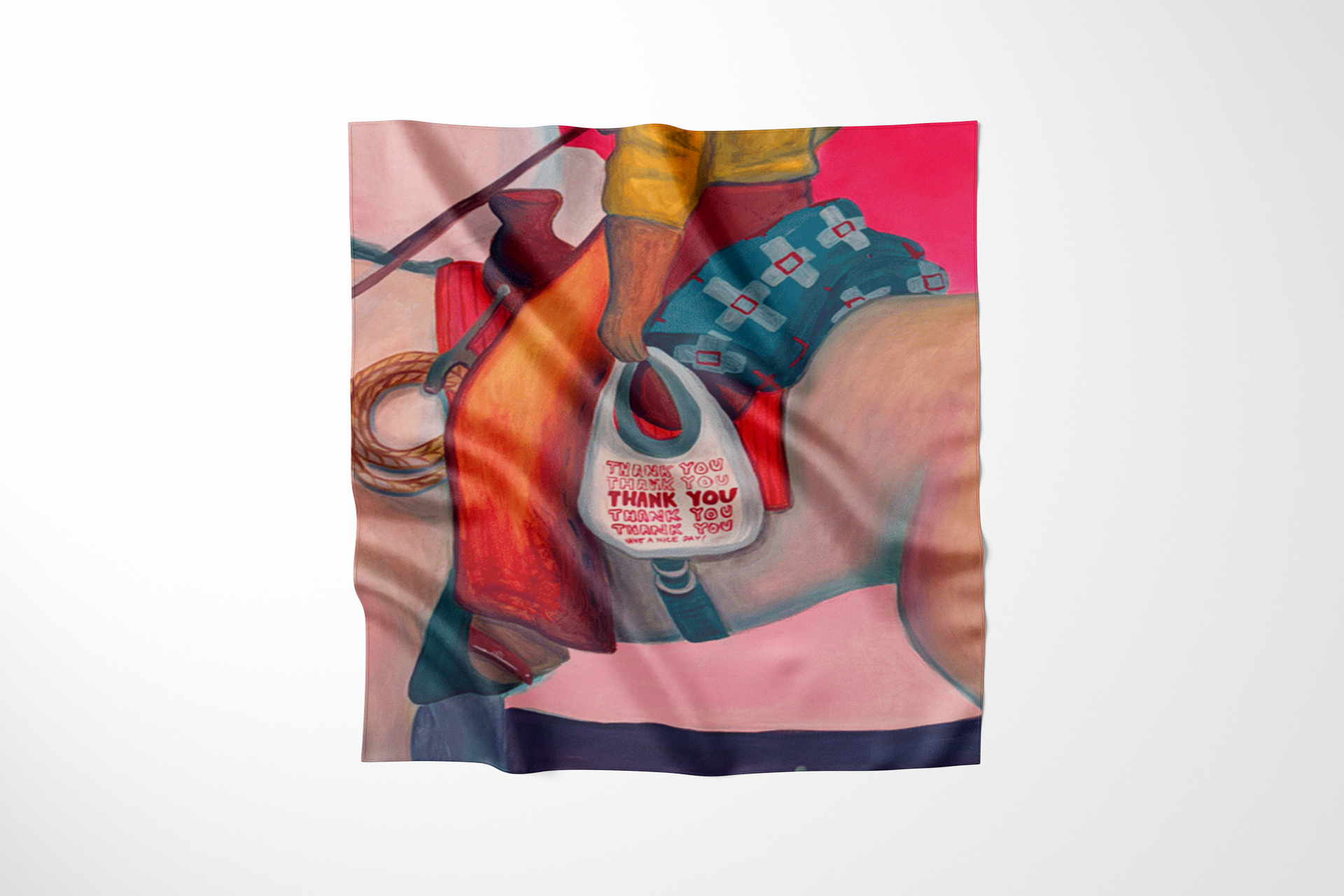 The Thank You Cowboy — Large Silk Scarf