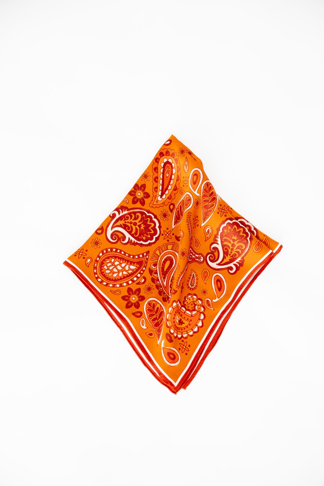 Burnt Orange Paisley Scarf