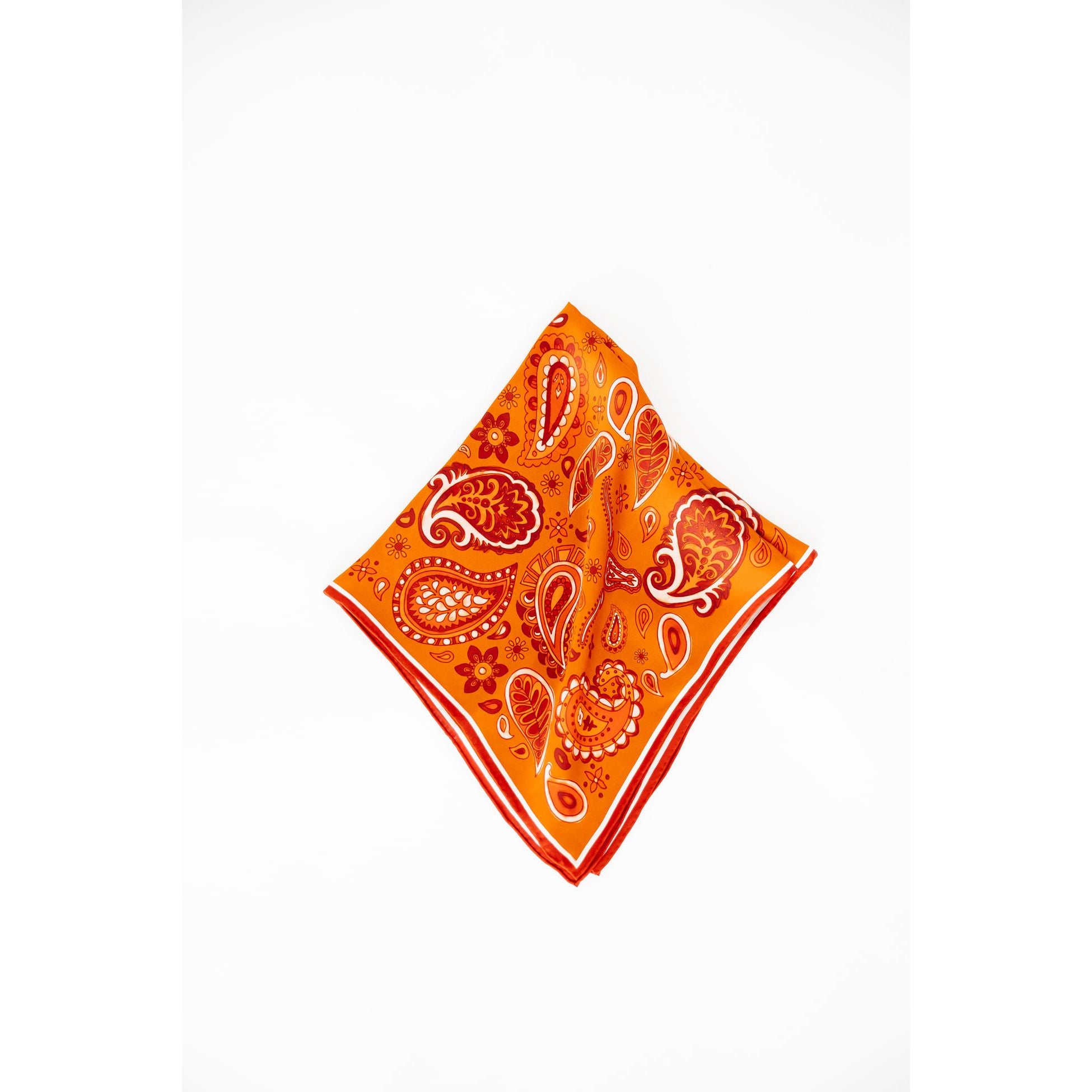 Burnt Orange Paisley Scarf