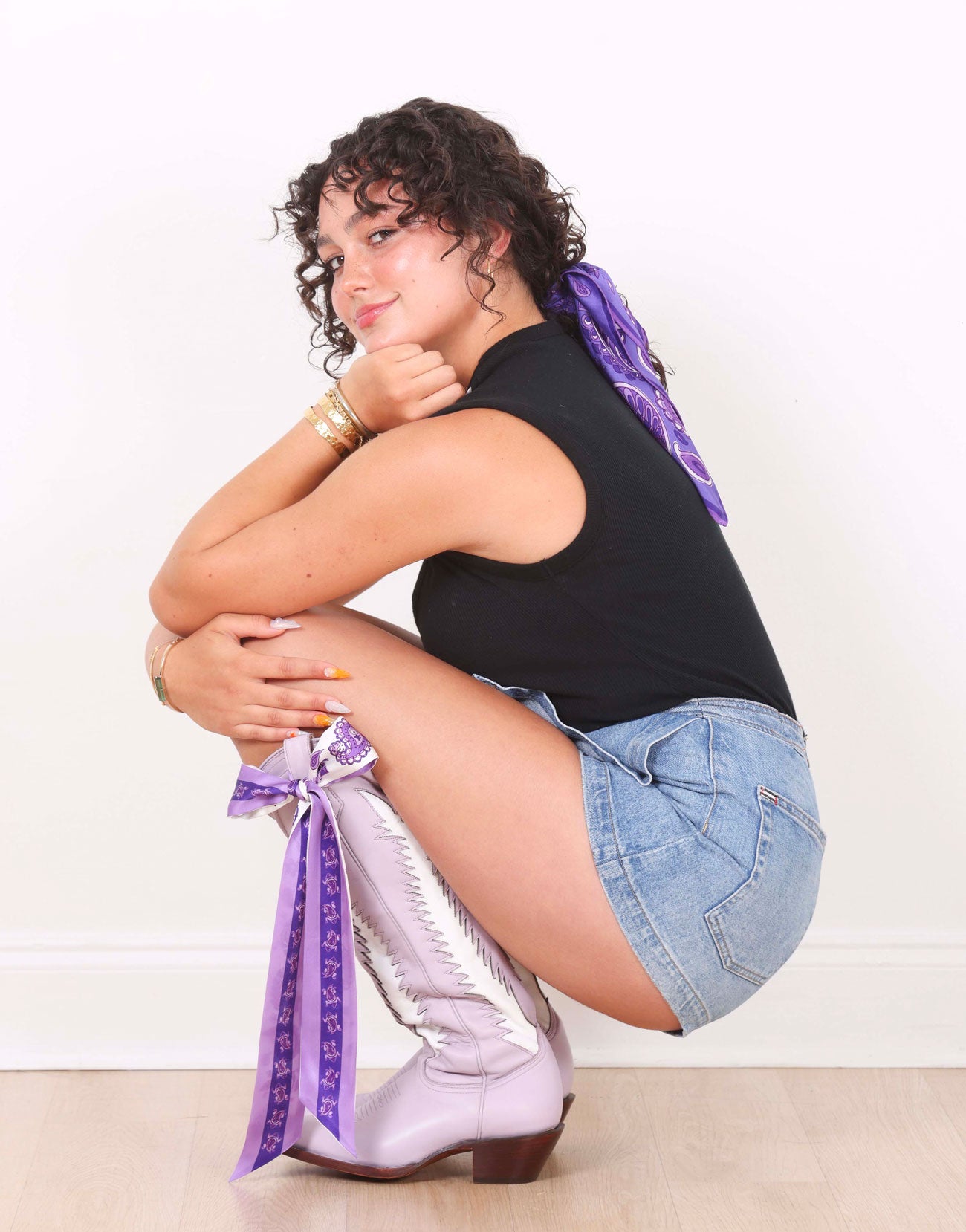 Purple Paisley Silky
