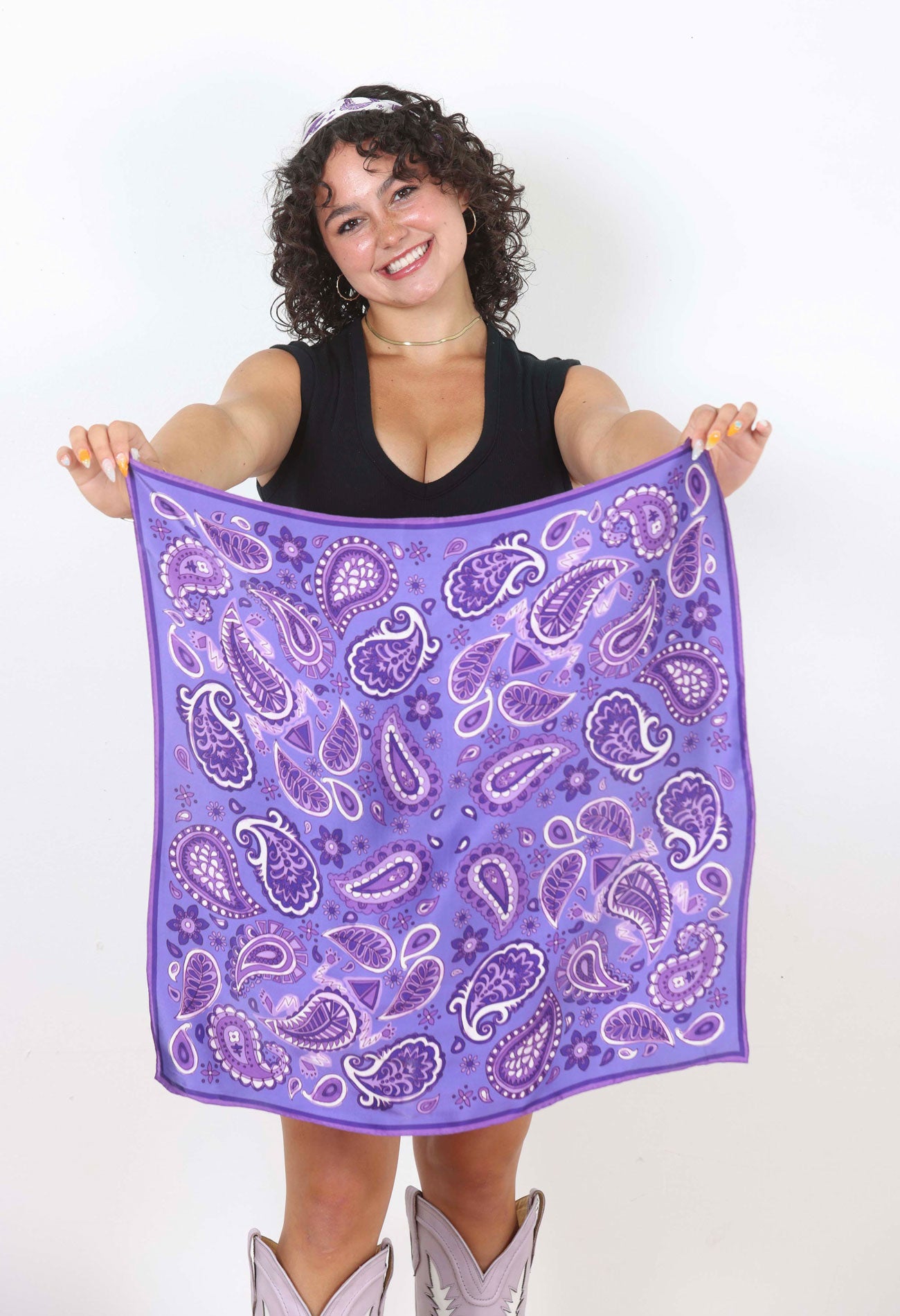Purple Paisley Scarf