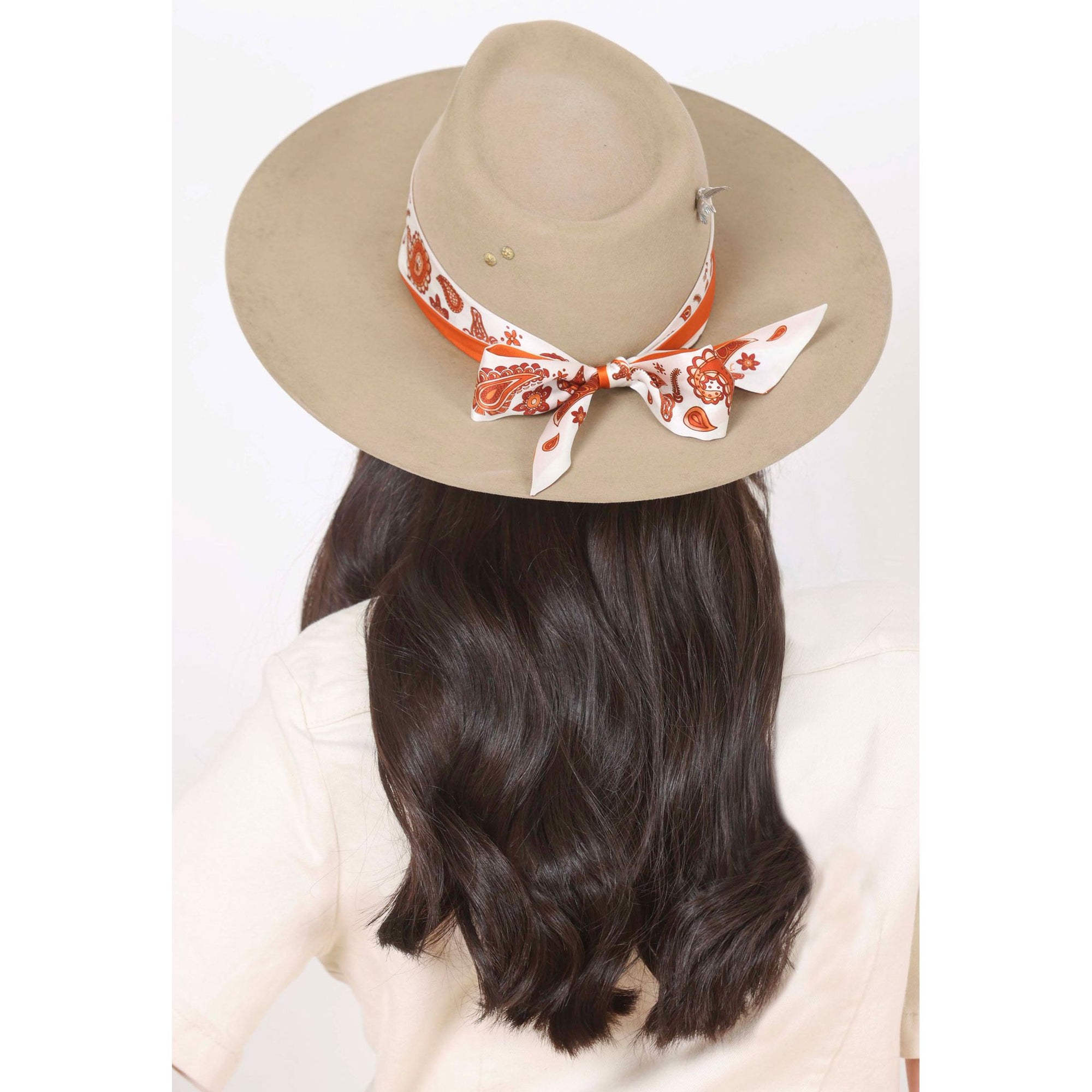 Burnt Orange Paisley Silky