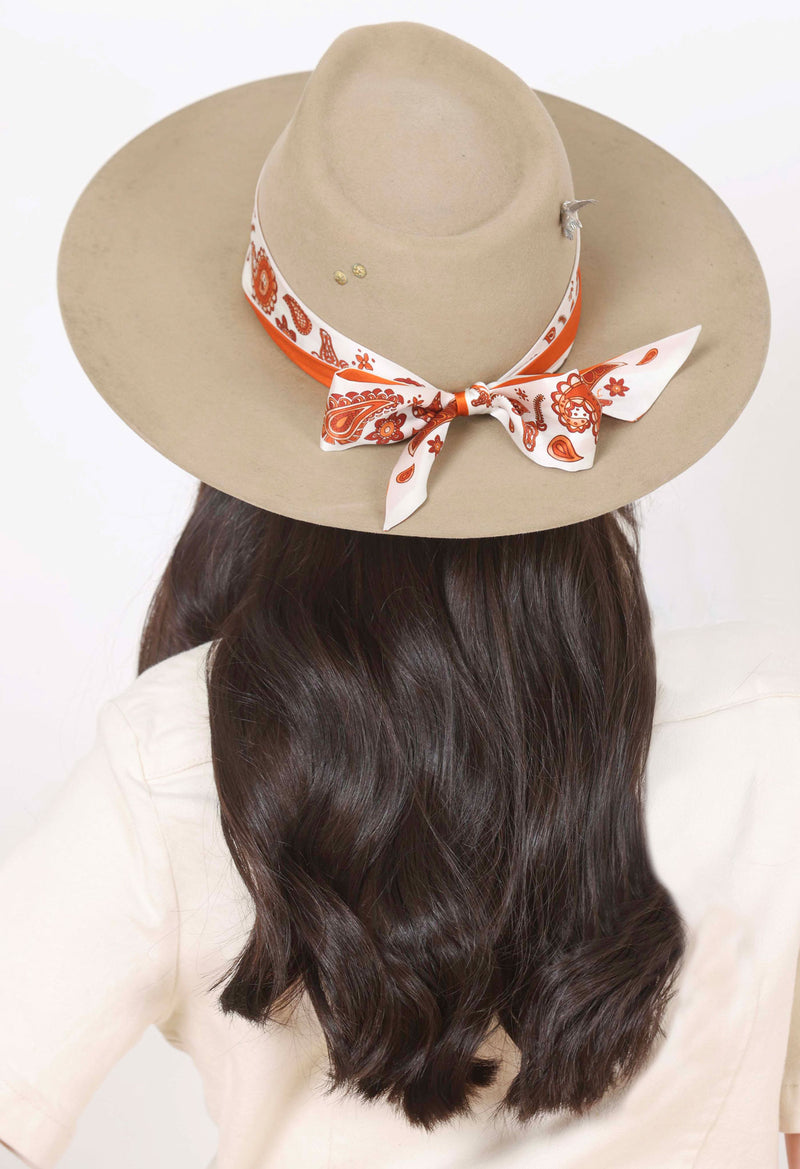 Burnt Orange Paisley Silky