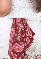 Maroon Paisley Scarf