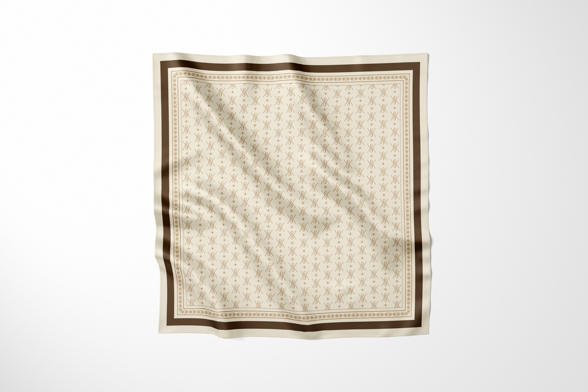 03. THIRD PIECE HERITAGE BOUJIE BANDANA — IVORY + TOBACCO