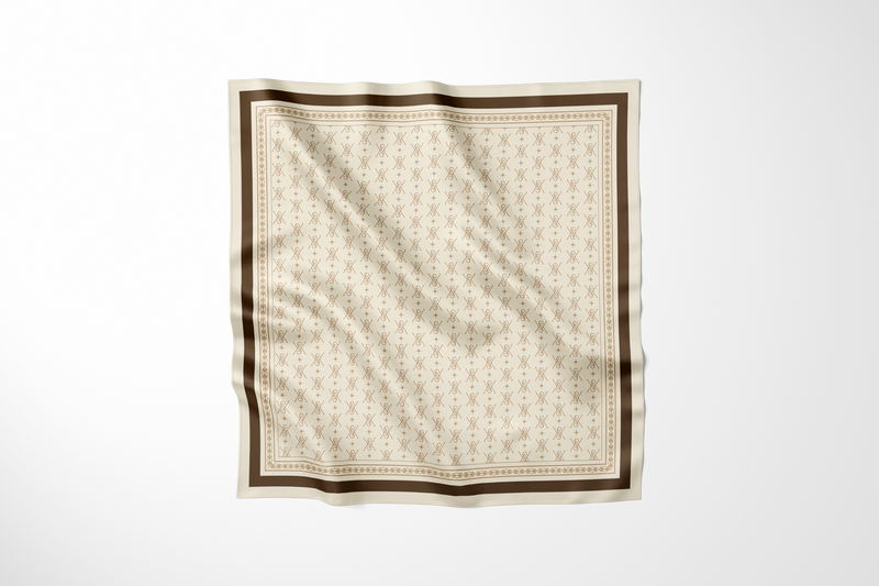 03. THIRD PIECE HERITAGE BOUJIE BANDANA — IVORY + TOBACCO