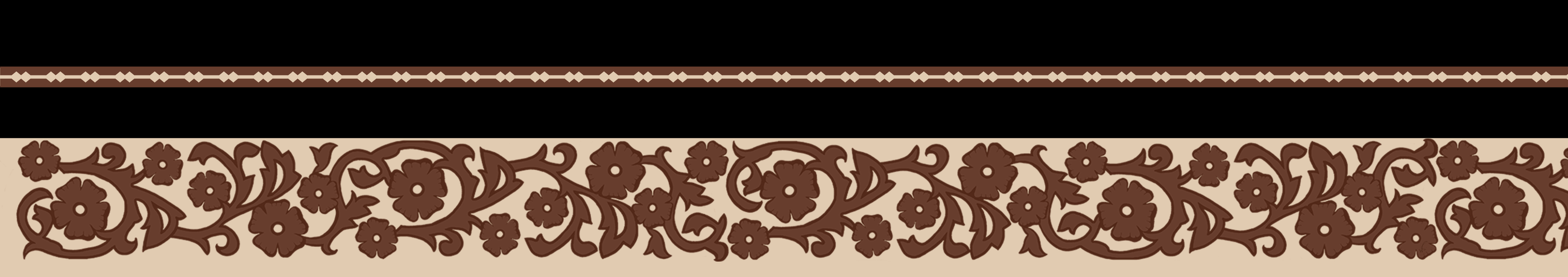 Western Floral Black and Brown Twill image 0
