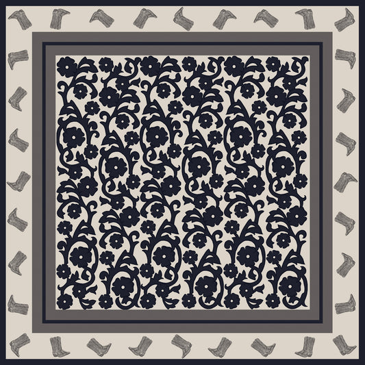 Paisley Boots Navy image 0